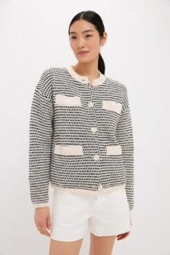 Varley Birch Multi Stitch Tidewell Textured Knit Jacket