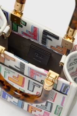 FENDI White Multicolor Leather Sunshine Shoulder Bag 11 FENDI White Multicolor Leather Sunshine Shoulder Bag -Loeffler Randall Store d4gBnMH0jc6qVOu0x3cs94fqvC5SUpoP 1
