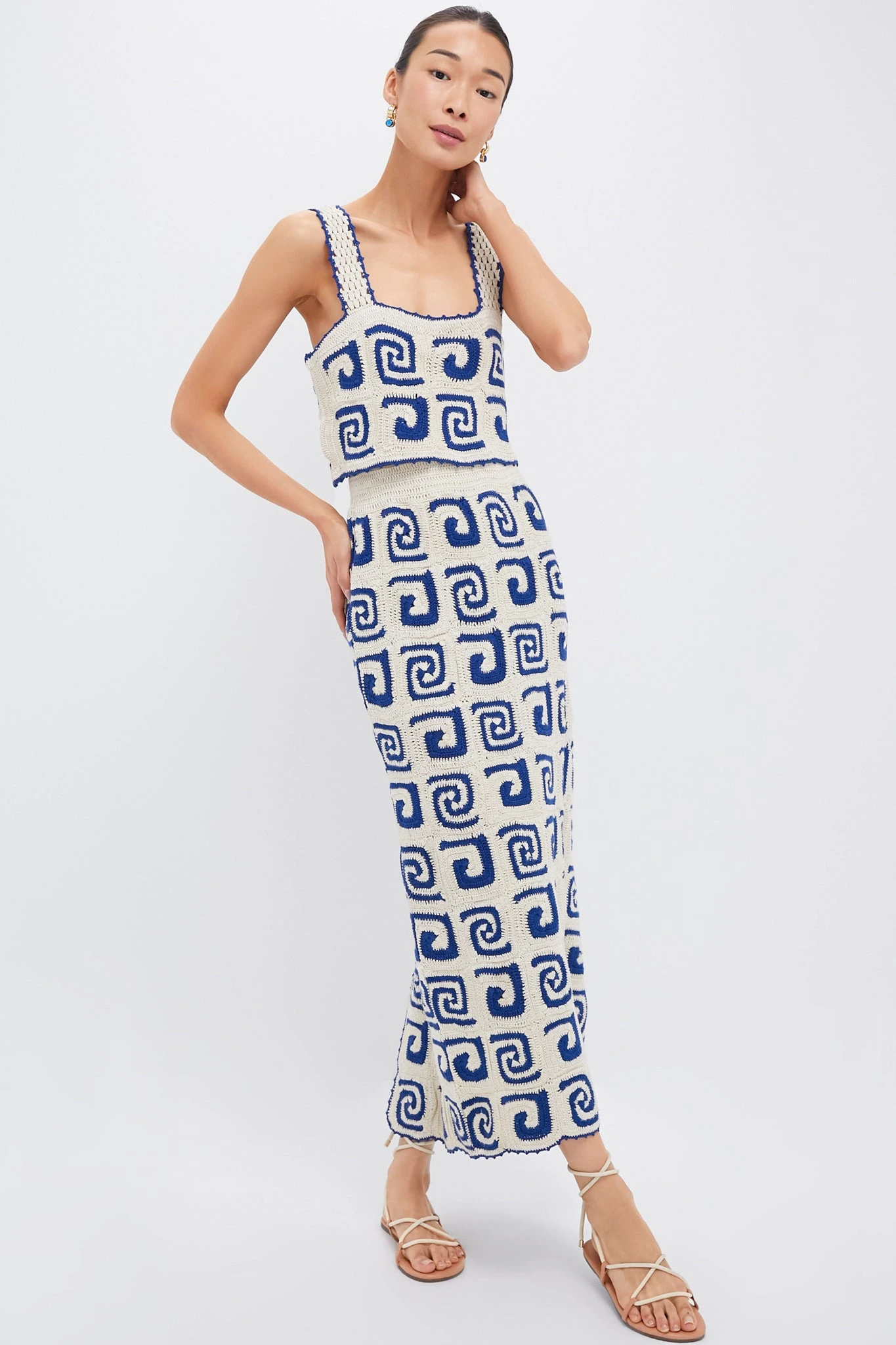 Blue Swirl Crochet Ana Skirt 6 Blue Swirl Crochet Ana Skirt - Image 6