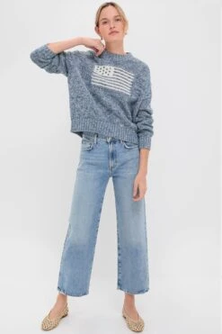 Marled Blue Cotton Americana Sweater -Loeffler Randall Store dW6S7xhAMFA0SSEKI0yE373wpMzCJG4j 1