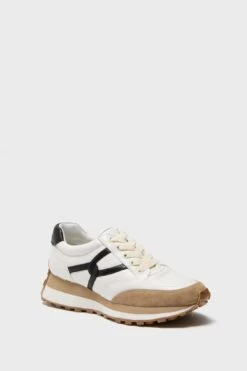 Veronica Beard Coconut And Black Valentina Sneakers