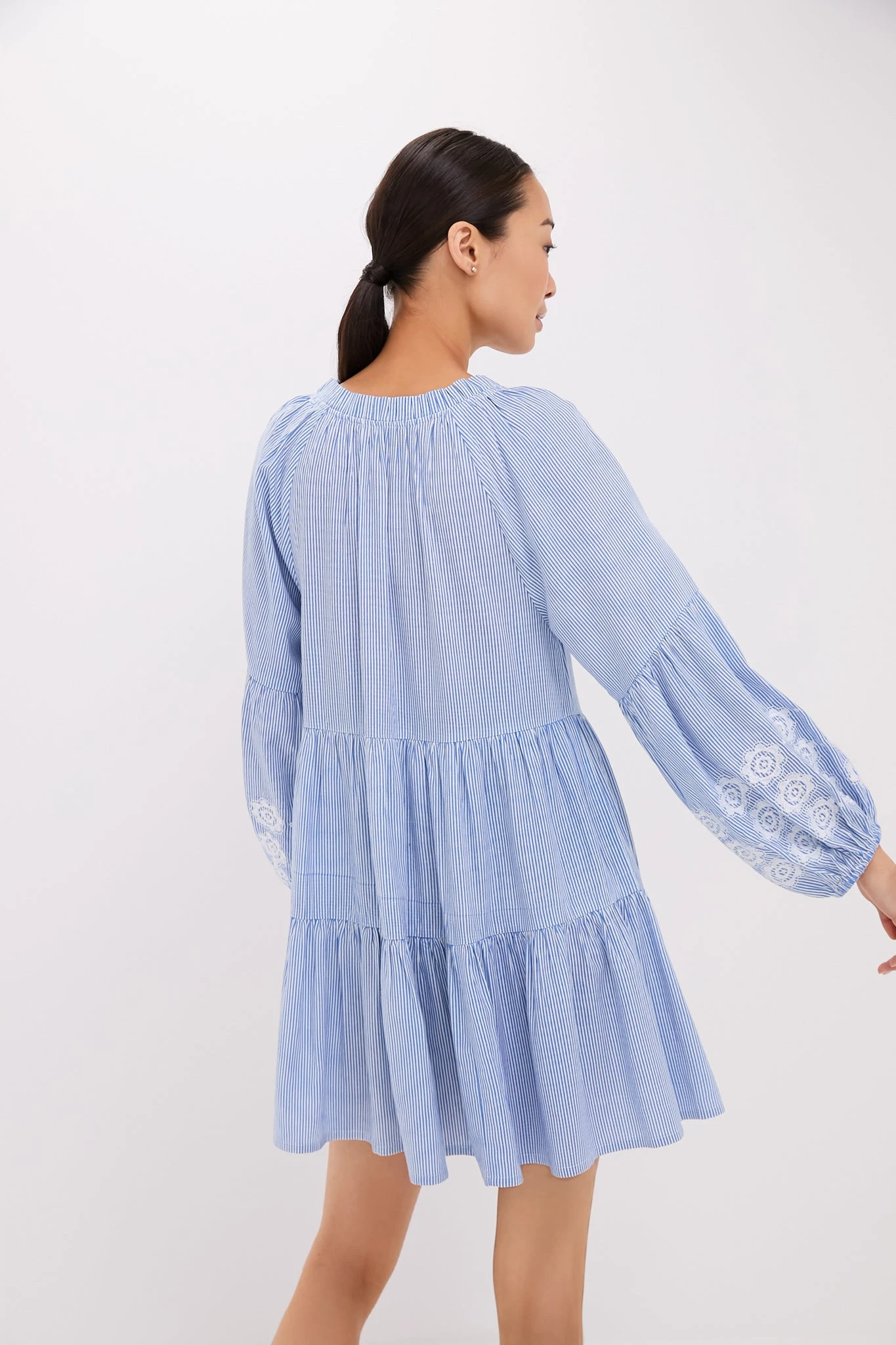 Embroidered Nautical Stripe Sea Breeze Coverup 4 Embroidered Nautical Stripe Sea Breeze Coverup - Image 4