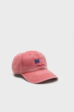 Nantucket Red American Flag Needlepoint Hat
