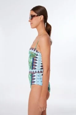 Tory Burch Green Rayure Fleurie Lipsi Printed One Piece -Loeffler Randall Store dyzW8xxEWuDSzv5xk4276AbLTKIS91Rj 1