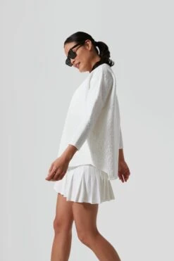 White Fleur Ally Swing Sweatshirt -Loeffler Randall Store e2j6GQlUDpjQjRRqnCTKGEp92AOW141R 1