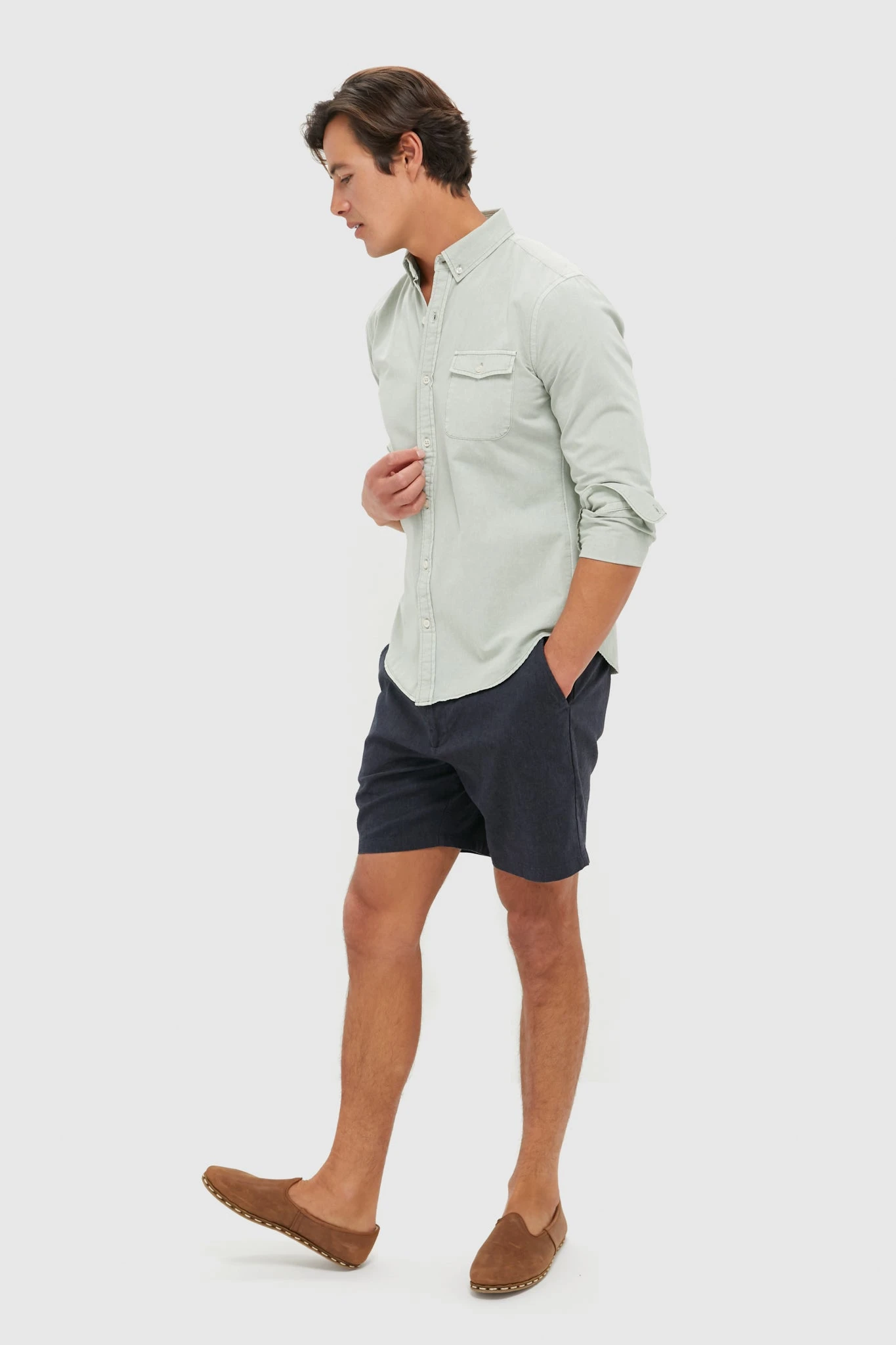 Moss Washed Denim Shirt 2 Moss Washed Denim Shirt - Image 2