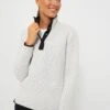 Marine Layer White And Black Corbet Reversible Pullover