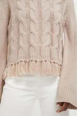 Taupe Fringe Cable Knit Carly Sweater 11 Taupe Fringe Cable Knit Carly Sweater -Loeffler Randall Store fMSI8XcEPyeqj7oBEiOq9w0iIEWKZ4PD 1