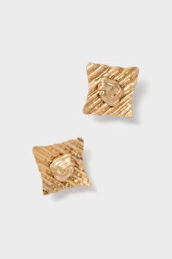 Cult Gaia Brushed Brass Naydine Earrings