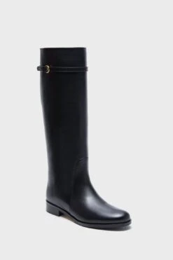 Staud Black Harlow Riding Boot