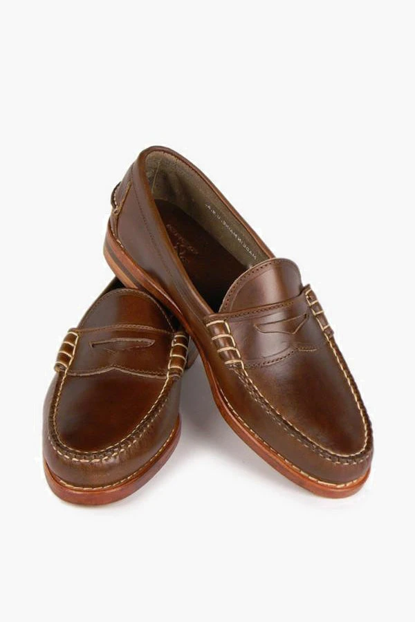 Carolina Brown Chromexcel Beefroll Penny Loafers 1 Carolina Brown Chromexcel Beefroll Penny Loafers