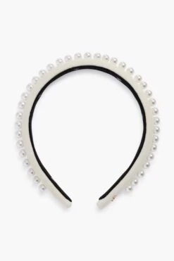 Ivory Pearl Embellished Velvet Gigi Headband -Loeffler Randall Store gEewvrByrQ6cM2XagXF4UuS53cfkJWTQ 1