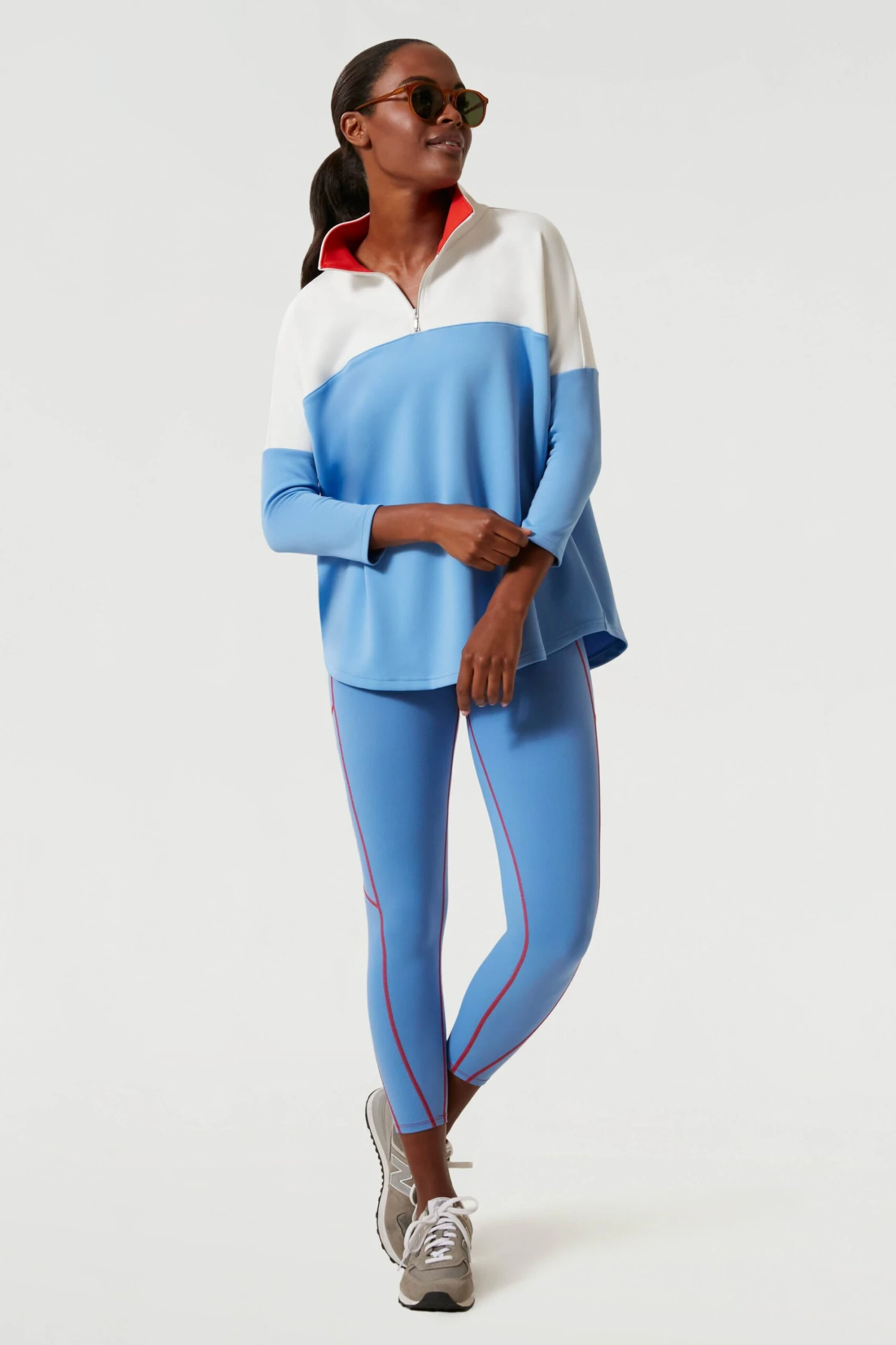 Boogie Down Blue Amelie Quarter Zip 1 Boogie Down Blue Amelie Quarter Zip