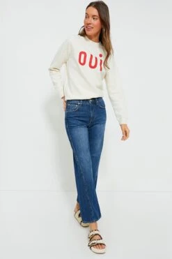 Cream With Bright Poppy Oui Sweatshirt -Loeffler Randall Store hKrwRRlMnlYtqN69Hy4fkByAJGwfZ8gJ 1