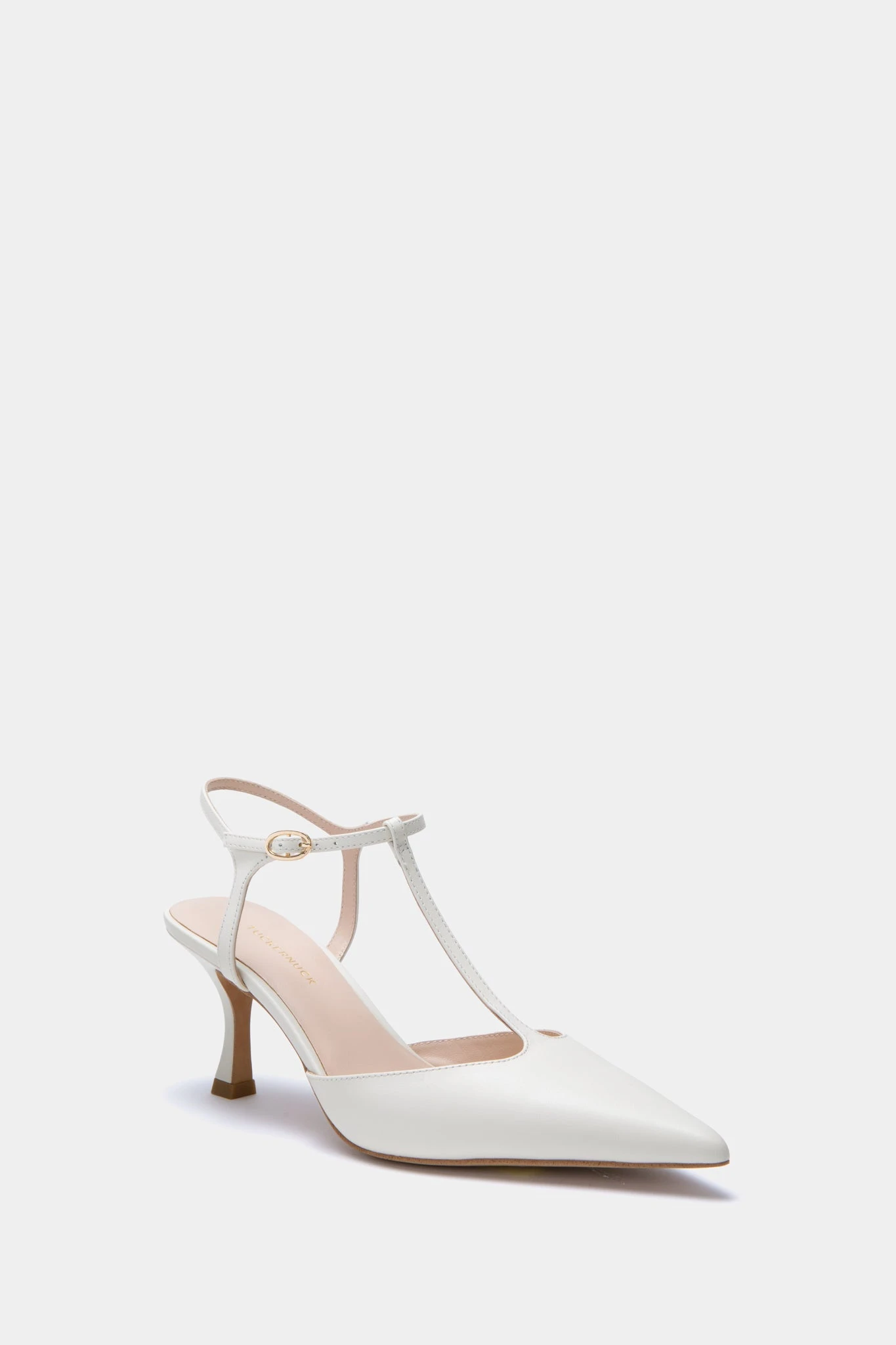 White Nappa Leather Margot Heels 1 White Nappa Leather Margot Heels