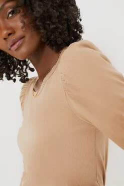 Tan Vesty Long Sleeve Crewneck -Loeffler Randall Store j0mPf5a0FflwBRpbGh7P3x0OJVCkR7DS 1