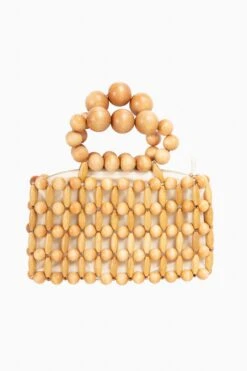 Cult Gaia Natural Cora Top Handle Bag