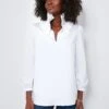 White Stretch Poplin Ruffle Neck Bouvier Blouse -Loeffler Randall Store jGExMlFiTSJ2vb2elmmsLYWA5atRKq0i 1