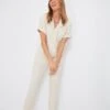 Oatmilk Standard Short Sleeve Jumpsuit