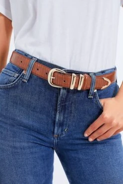 Brown Croc-Embossed Western Belt -Loeffler Randall Store jzffyi2cIt4sa3xEsIzfBbmsLAmc7RmH 1