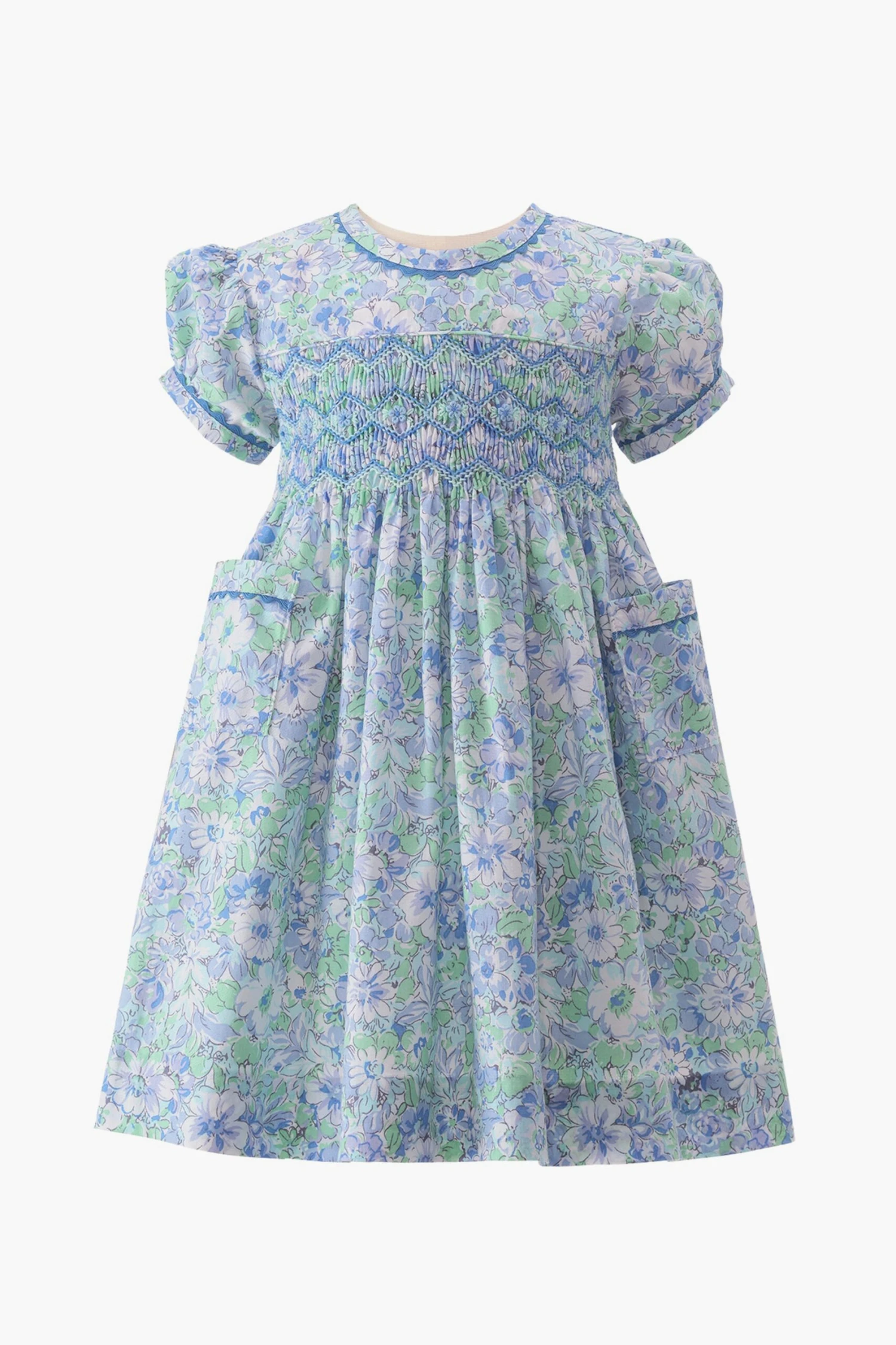 Floral Meadow Smocked Dress & Bloomers 2 Floral Meadow Smocked Dress & Bloomers - Image 2