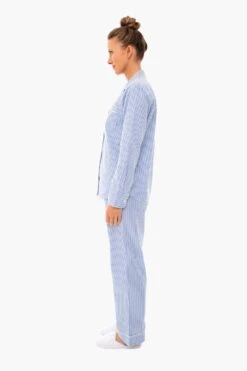 French Blue Seersucker Pajama Set -Loeffler Randall Store kFDhUoZjyh934tSWs3MAQ8HET6NGyBwv 1