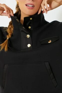 Black Snap Neck Bailey Pullover -Loeffler Randall Store kTU7VGYaWXDpb3Y1Zz0UsM2U2zOsH3wS 1