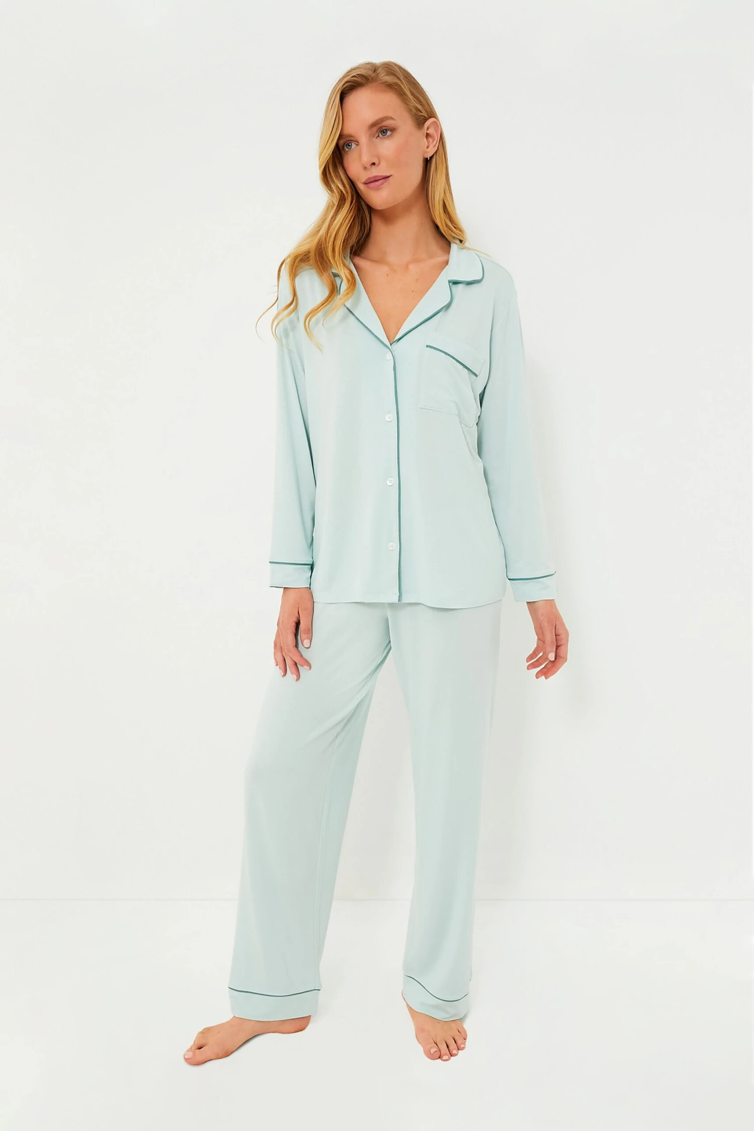 Eberjey Surf Spray Gisele Long PJ Set 1 Eberjey Surf Spray Gisele Long PJ Set