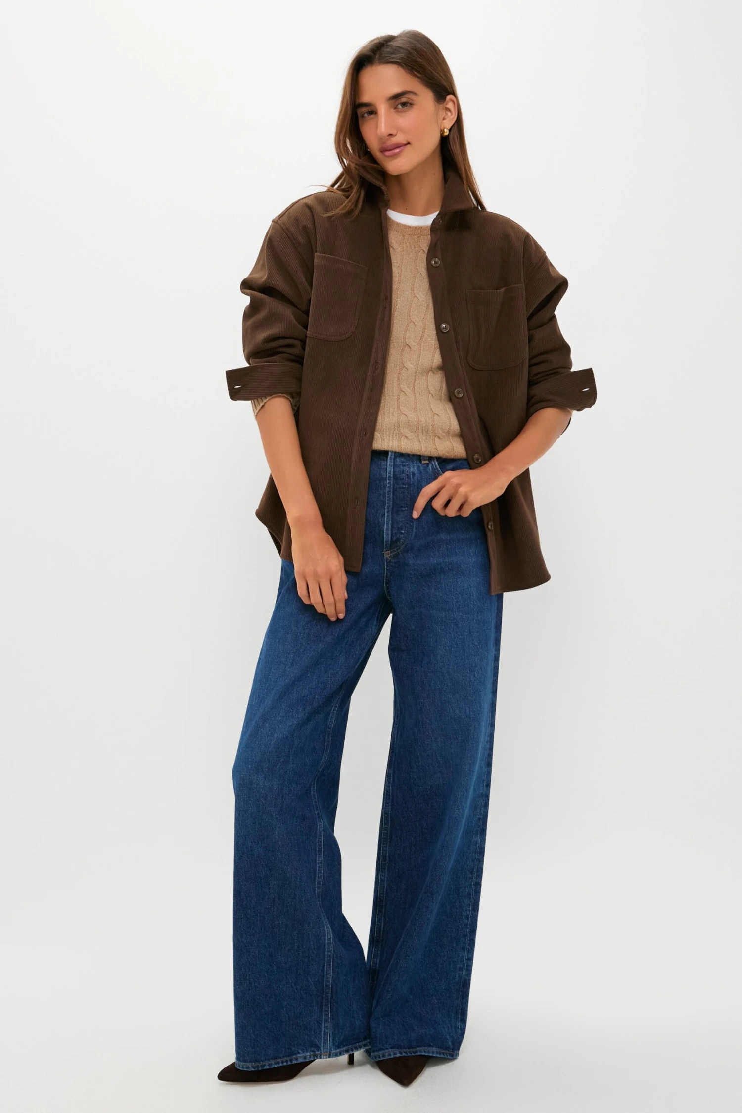 Brown Corduroy Fleece Lined Banks Shirt Jacket 6 Brown Corduroy Fleece Lined Banks Shirt Jacket - Image 6