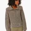 Varley Dark Olive Speckle Mentone Half Zip