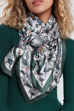 Olive Folk Floral Large Scarf -Loeffler Randall Store lkSQUuzNe321ic0NqLWXpzX0zPzZs0Vg 1
