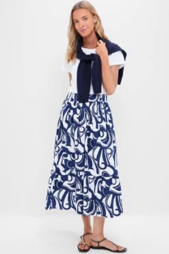 Navy & White Swirl Print Willard Maxi Skirt -Loeffler Randall Store lqKBZEnHCALuXGKsrAS8uqtG4n7gMv52 1