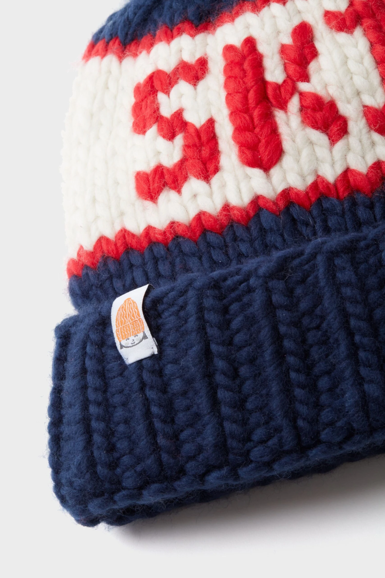 Exclusive Navy And Hot Red Ski Beanie 2 Exclusive Navy And Hot Red Ski Beanie - Image 2
