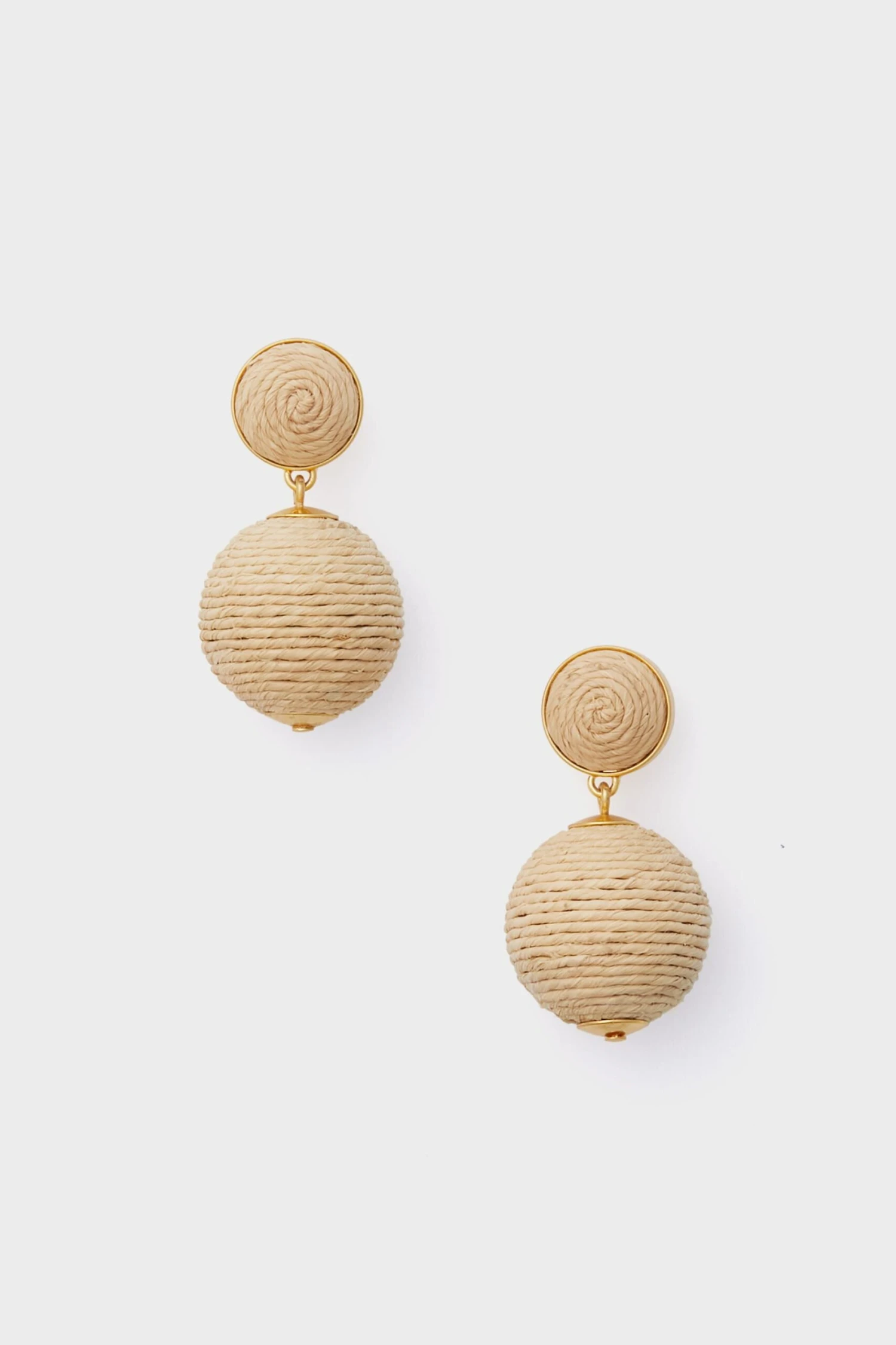 Petite Raffia Lantern Earrings 1 Petite Raffia Lantern Earrings