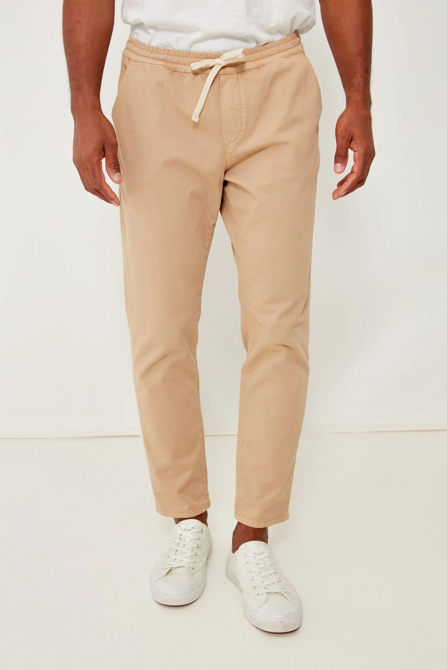 Marine Layer Faded Khaki Athletic Fit Saturday Pant 1 Marine Layer Faded Khaki Athletic Fit Saturday Pant