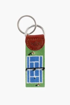 Tennis Overhead Needlepoint Key Fob