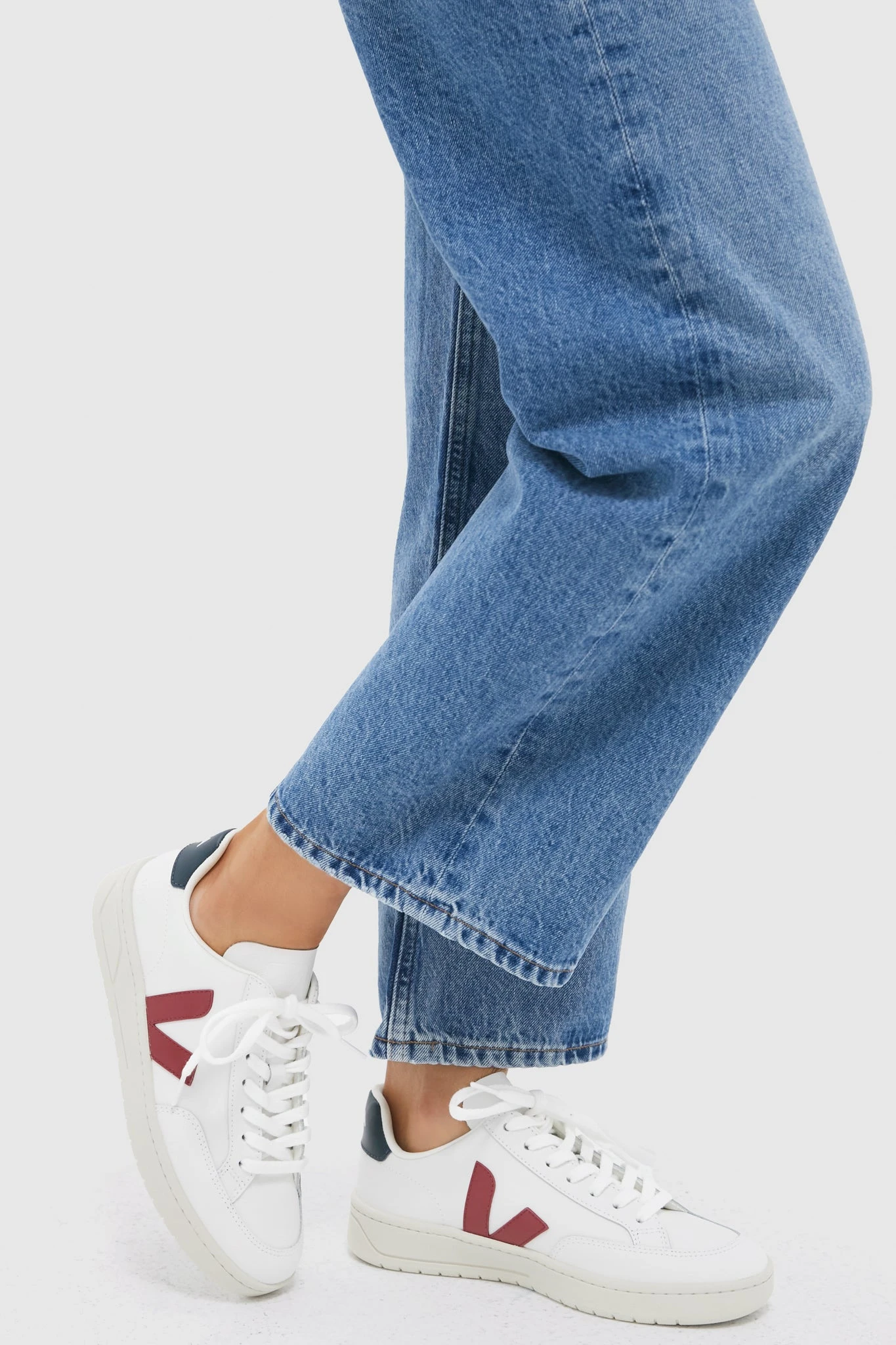 Veja Extra White Marsala Nautico V-12 Sneakers 2 Veja Extra White Marsala Nautico V-12 Sneakers - Image 2