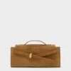Acorn Suede Veronica Beard Dash Clutch
