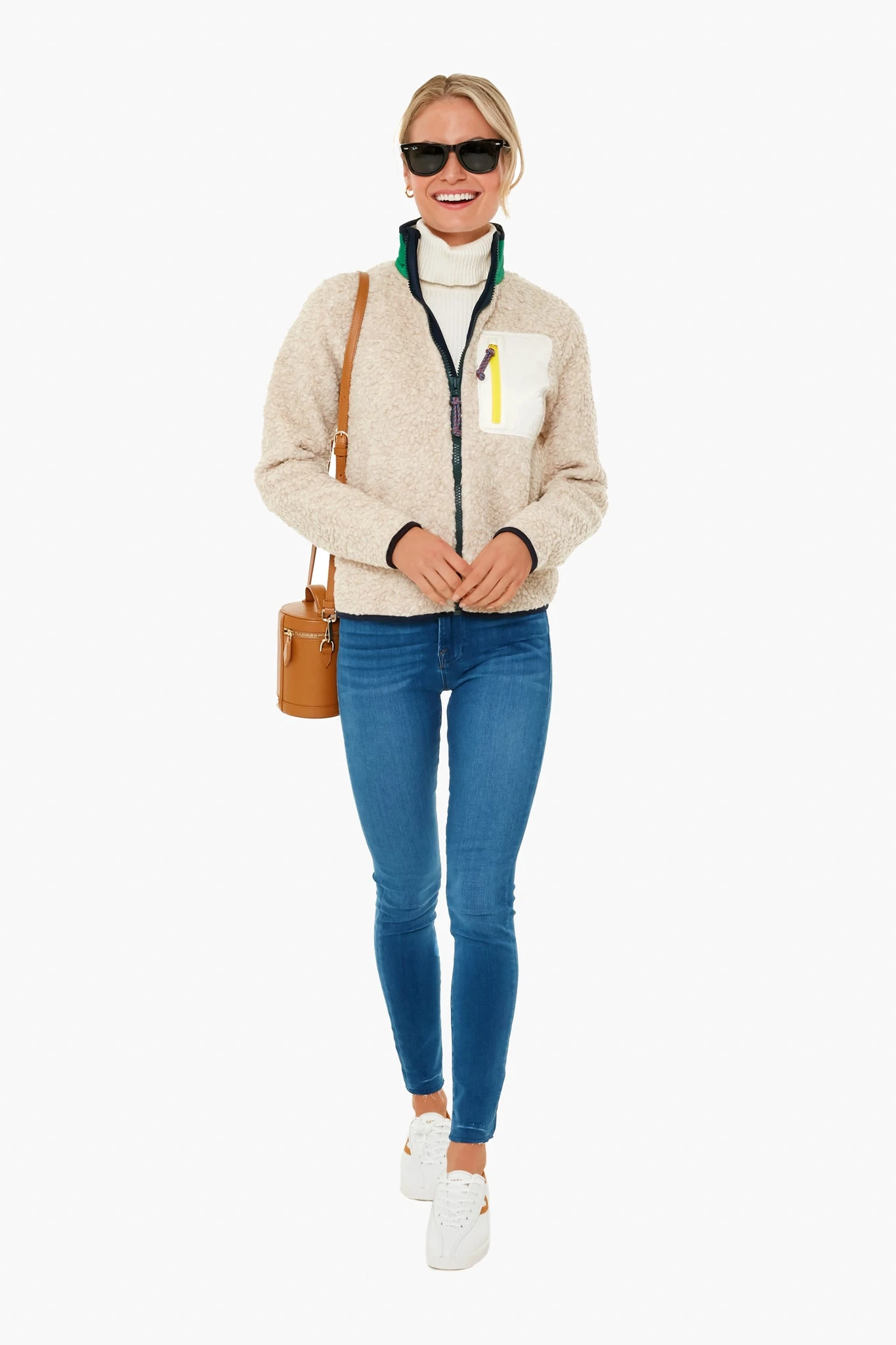 Natural Heather Sherpa Fleece Jacket 2 Natural Heather Sherpa Fleece Jacket - Image 2