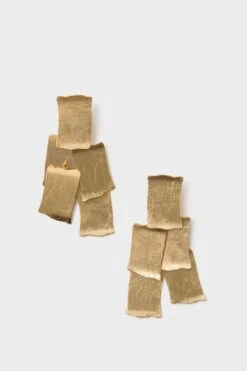 Cult Gaia Gold Foiled Wood Brooklyn Earrings