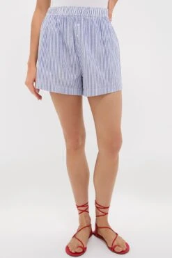 Blue Stripe Seersucker Raven Short