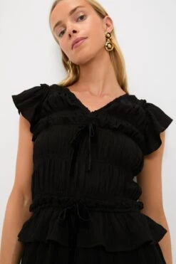 Black Flutter Sleeve Midi Dress -Loeffler Randall Store nDh5cnrPDFWkdFJzAd8XZs3UdpQRH1MS 1