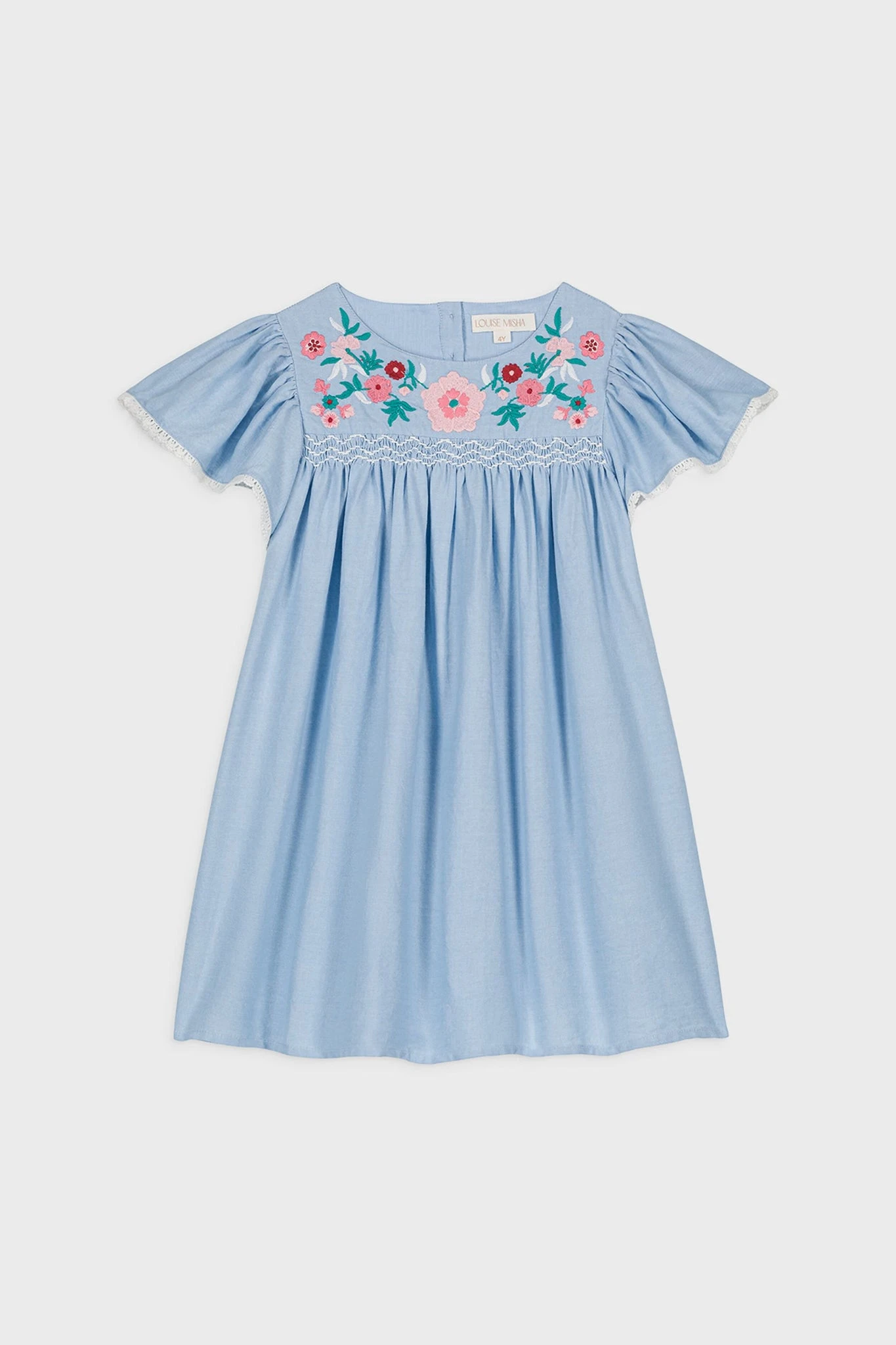 Louise Misha Light Blue Chambray Ana Dress 1 Louise Misha Light Blue Chambray Ana Dress