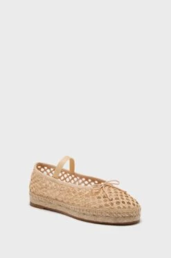 Loeffler Randall Natural Crochet Raffia Kayla Ballet Espadrilles