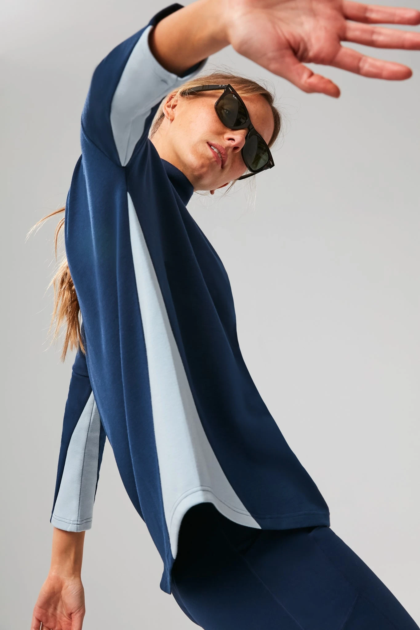 Navy And Breezy Blue Ally Swing Sweatshirt 2 Navy And Breezy Blue Ally Swing Sweatshirt - Image 2