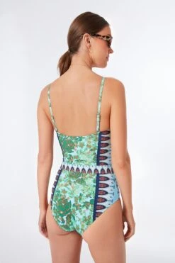 Tory Burch Green Rayure Fleurie Lipsi Printed One Piece -Loeffler Randall Store nh35aRmv1sby1pHN91A3Yob0xUCkKenE 1