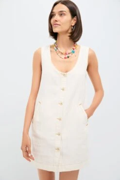Whitecliff Wash Linen Denim Malibu Mini Dress