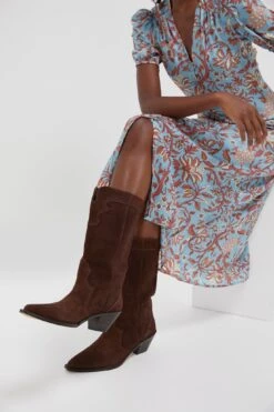 Chocolate Brown Suede Wilson Cowboy Boots -Loeffler Randall Store nqSn44rah6DQx7GfgcrsGzlqQfhwCnGp 1