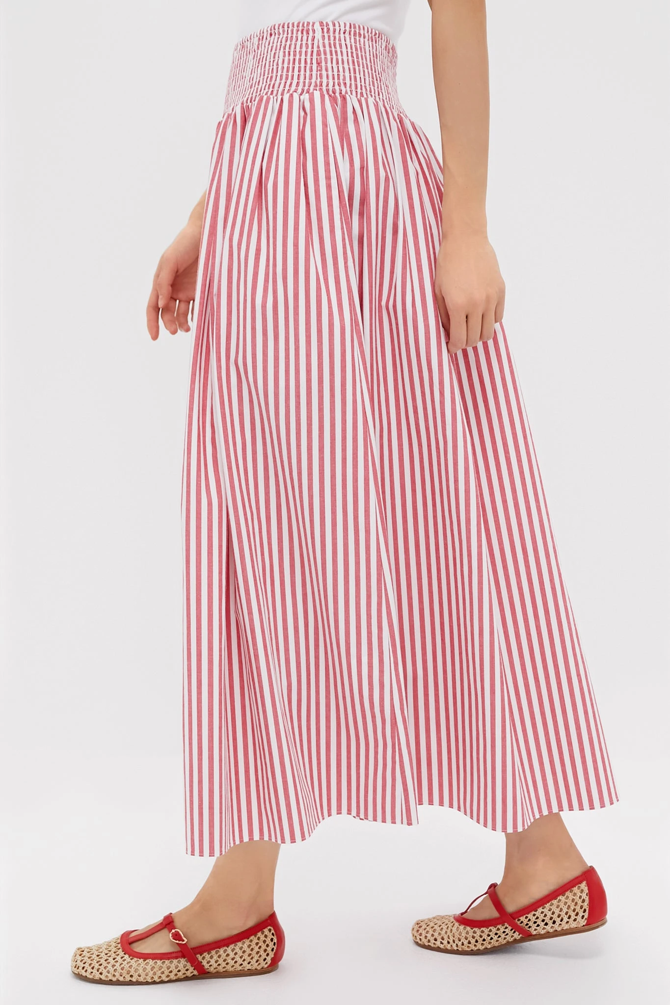 Solid & Striped Lipstick Red Noreen Skirt 4 Solid & Striped Lipstick Red Noreen Skirt - Image 4