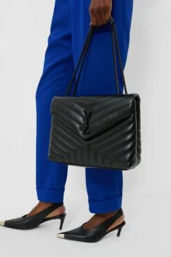 Saint Laurent Black Medium Loulou Monogramme Chain Bag -Loeffler Randall Store ntUT1QqnPpKS6fBEssBYkQ8Z6Zof9wEk 1
